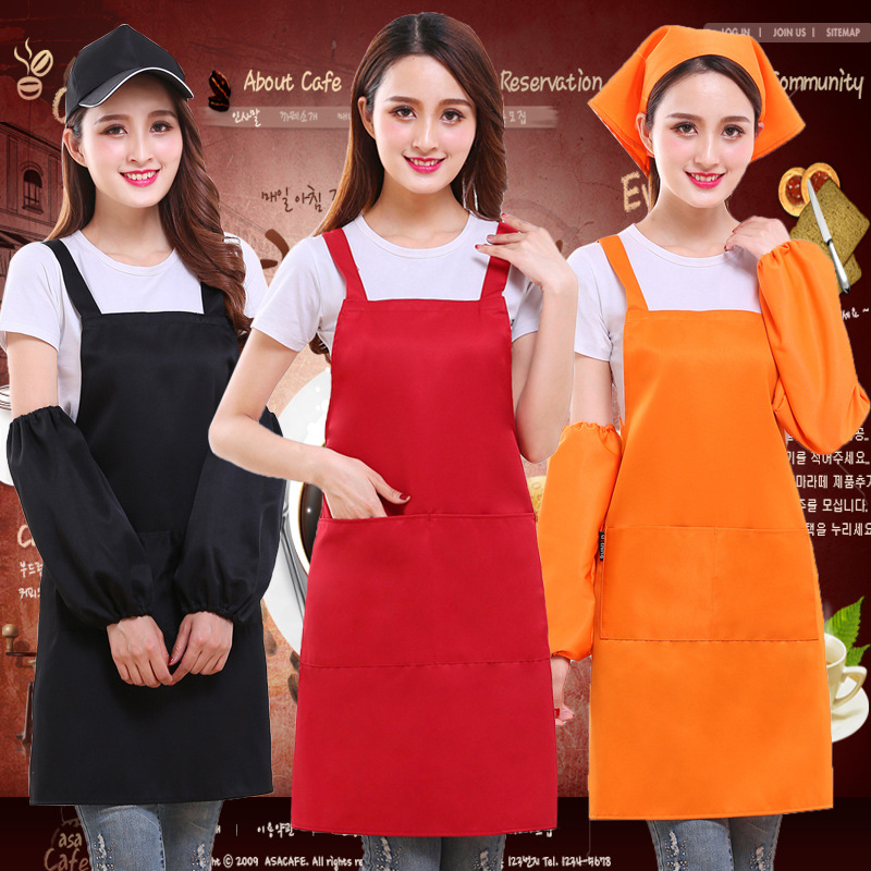 圍裙定制|廚房做飯罩衣定制|學校飯堂工作服